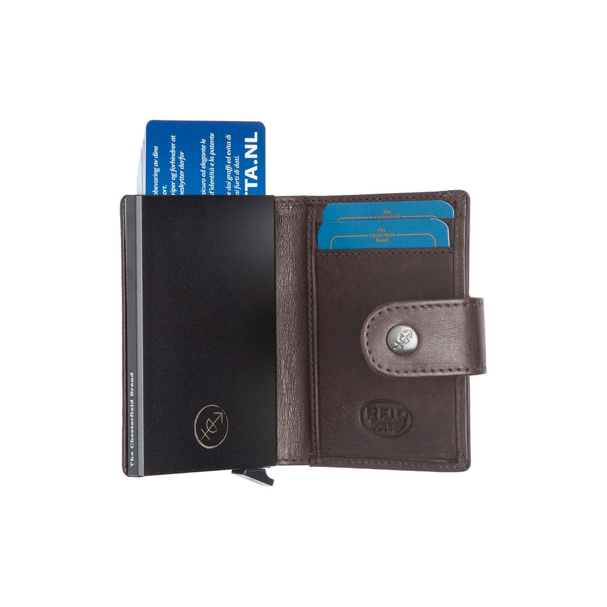 Barrea Full-Grain Leather Card Holder Damska – alternate product view 3