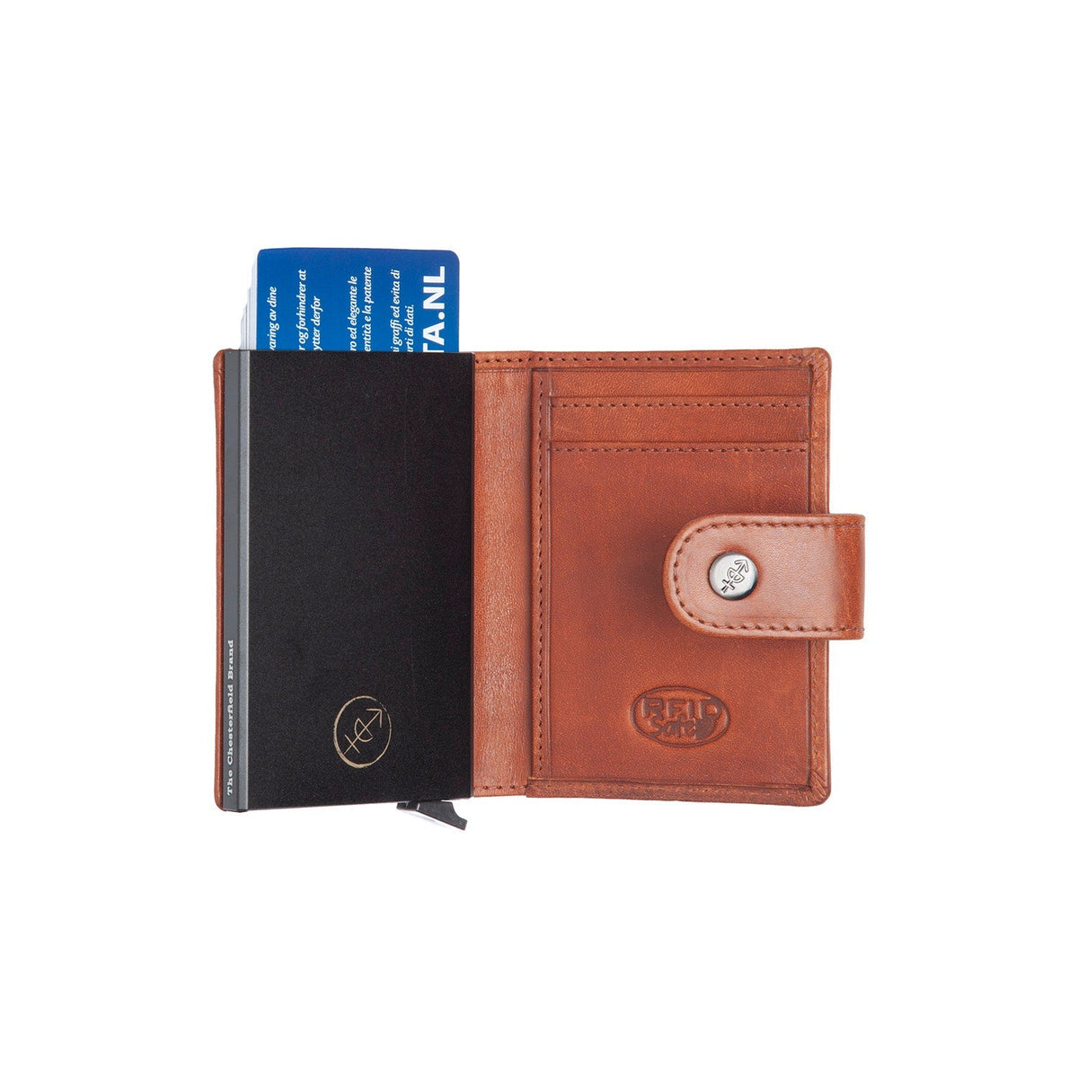 Barrea Full-Grain Leather Card Holder Damska – alternate product view 3