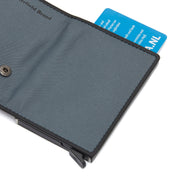 Solid Antique Brass Hardware &amp; Heavy-Duty Dual Zipper Detail on Delsbo Full-Grain Leather Card Holder Damska