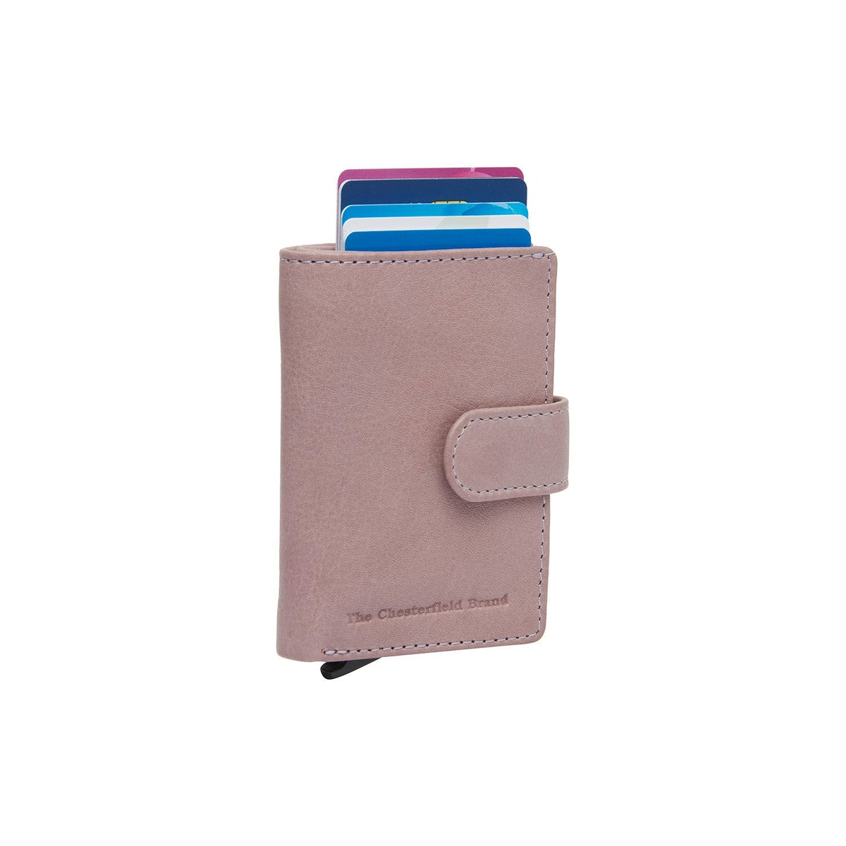 Kaunas Full-Grain Leather Card Holder Damska in Classic 100% Full-Grain Leather - Full Exterior Front Profile View | Buy Online