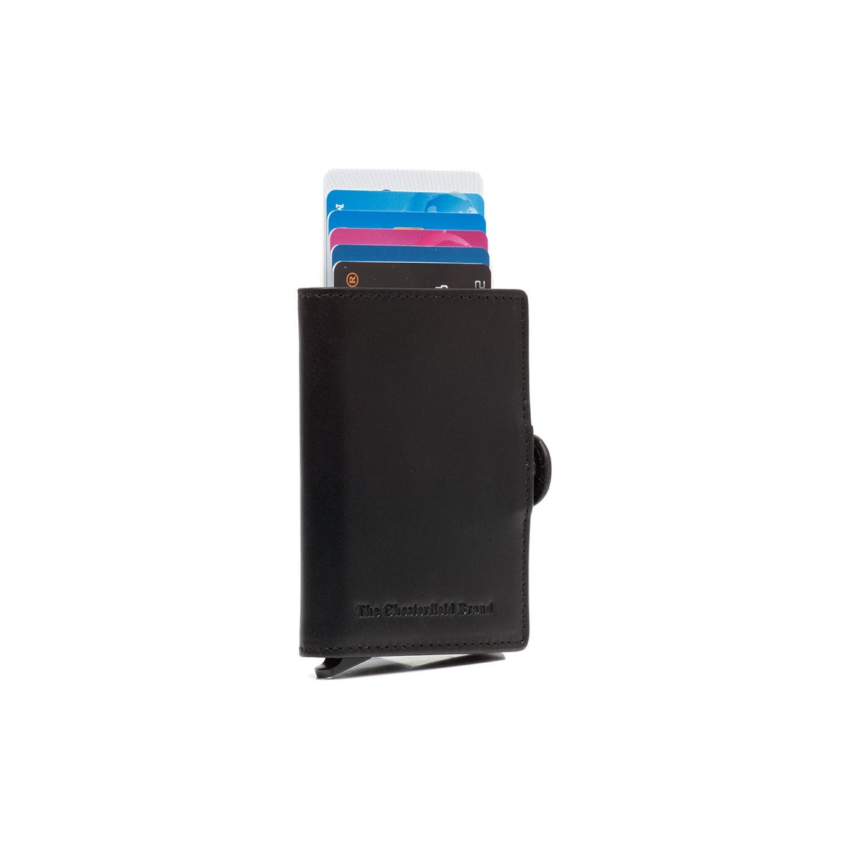 Lagos Full-Grain Leather Card Holder Damska in Classic 100% Full-Grain Leather - Full Exterior Front Profile View | Buy Online