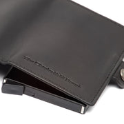 Lagos Full-Grain Leather Card Holder Damska - Structured Side Profile Showing Gusset Depth &amp; Expansion Capacity