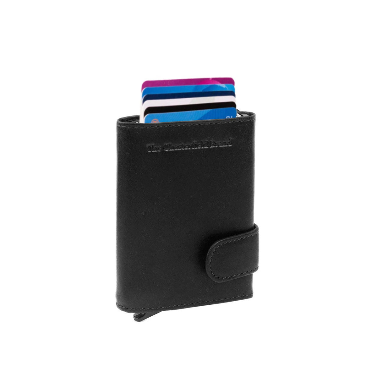 Leicester Full-Grain Leather Card Holder Damska in Classic 100% Full-Grain Leather - Full Exterior Front Profile View | Buy Online