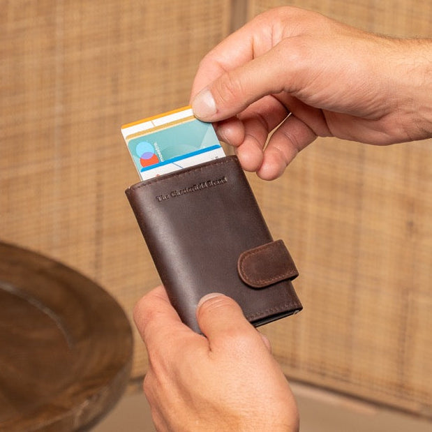 Leicester Full-Grain Leather Card Holder Damska – alternate product view 2