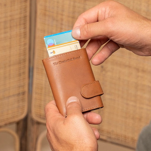 Leicester Full-Grain Leather Card Holder Damska – alternate product view 2