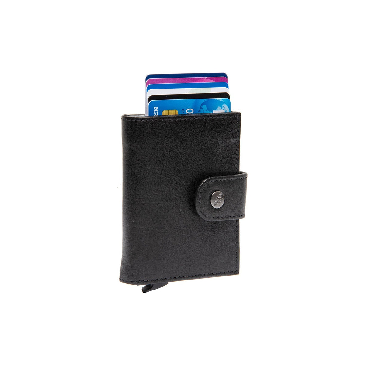 Lesina Full-Grain Leather Card Holder Damska in Classic 100% Full-Grain Leather - Full Exterior Front Profile View | Buy Online