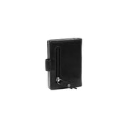 Loughton Full-Grain Leather Card Holder Damska - Structured Side Profile Showing Gusset Depth &amp; Expansion Capacity