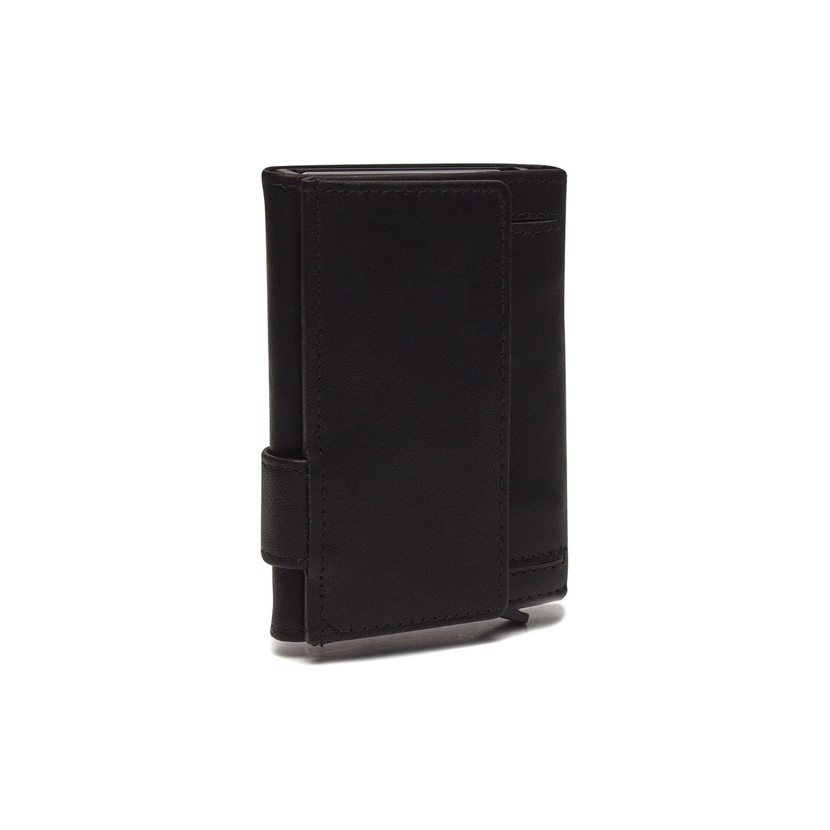 Solid Antique Brass Hardware &amp; Heavy-Duty Dual Zipper Detail on Mannheim Full-Grain Leather Card Holder Damska