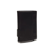 Solid Antique Brass Hardware &amp; Heavy-Duty Dual Zipper Detail on Mannheim Full-Grain Leather Card Holder Damska