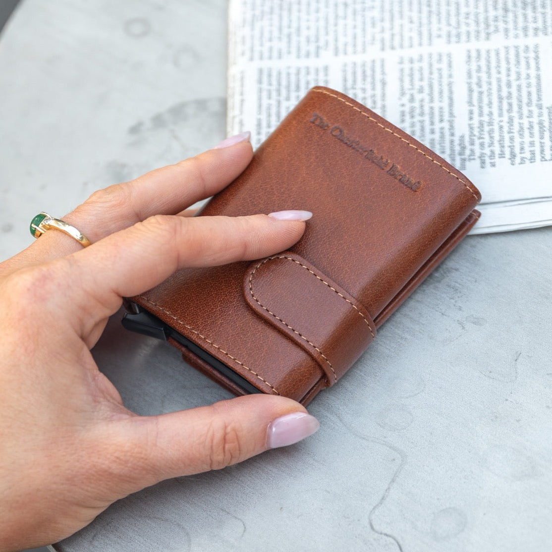 Mannheim Full-Grain Leather Card Holder Damska – alternate product view 2