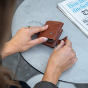 Mannheim Full-Grain Leather Card Holder Damska – alternate product view 3