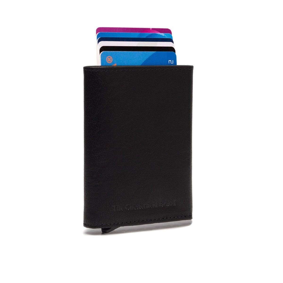 Paris Full-Grain Leather Card Holder Damska in Classic 100% Full-Grain Leather - Full Exterior Front Profile View | Buy Online