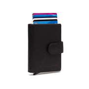 Prague Full-Grain Leather Card Holder Damska in Classic 100% Full-Grain Leather - Full Exterior Front Profile View | Buy Online