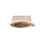 Ann Full-Grain Leather Crossbody Bag Damska - Structured Side Profile Showing Gusset Depth &amp; Expansion Capacity