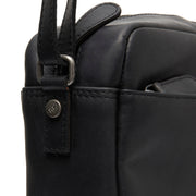 Classic 100% Full-Grain leather Bag - Rear Perspective Showing Reinforced Leather Straps &amp; Stitching