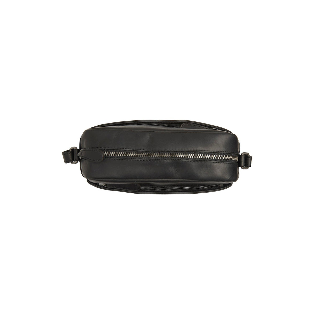 Arona Full-Grain Leather Crossbody Bag Damska - Structured Side Profile Showing Gusset Depth &amp; Expansion Capacity
