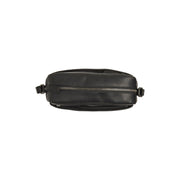 Arona Full-Grain Leather Crossbody Bag Damska - Structured Side Profile Showing Gusset Depth &amp; Expansion Capacity