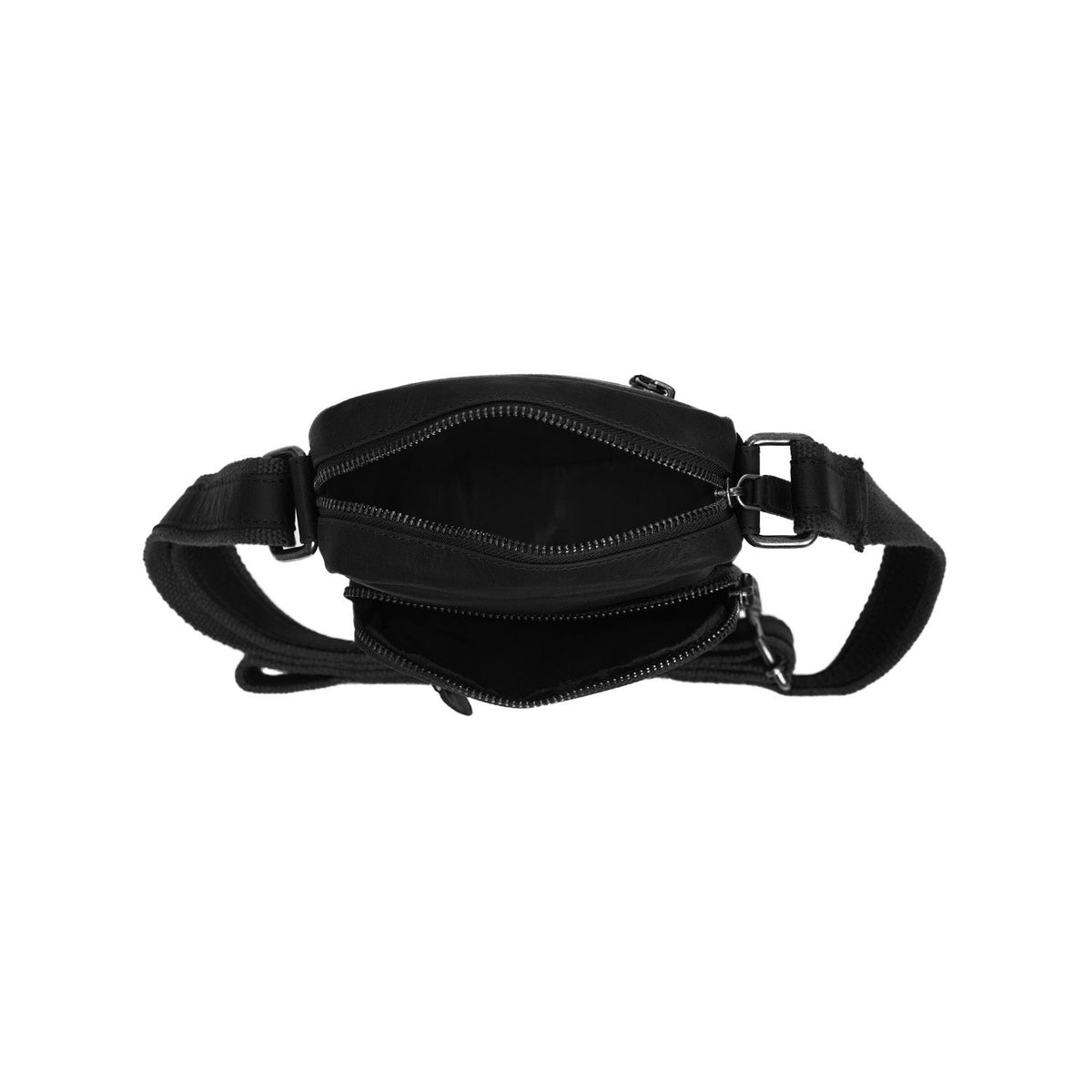 Bremen Full-Grain Leather Crossbody Bag - Structured Side Profile Showing Gusset Depth & Expansion Capacity