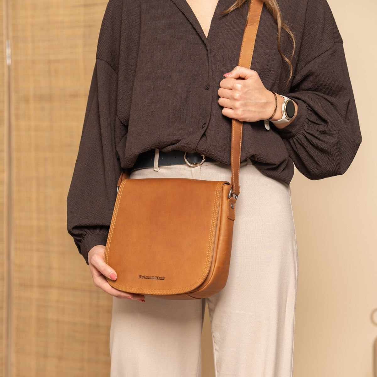 Everglades Full-Grain Leather Crossbody Bag Damska – alternate product view 3