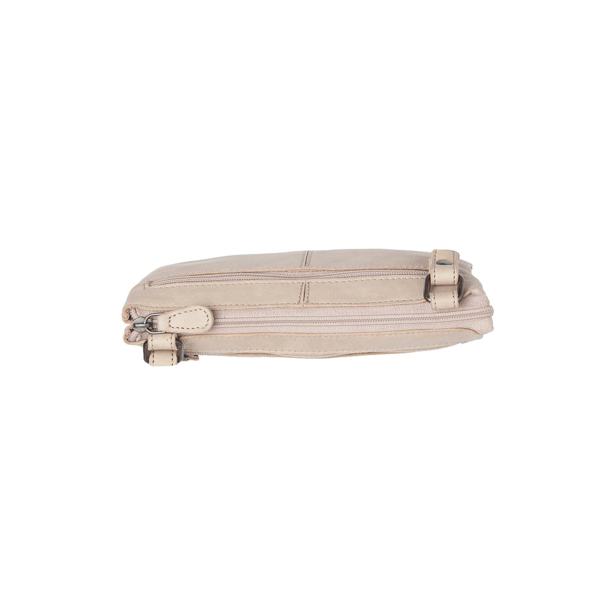 Osaka Full-Grain Leather Crossbody Bag Damska - Structured Side Profile Showing Gusset Depth &amp; Expansion Capacity