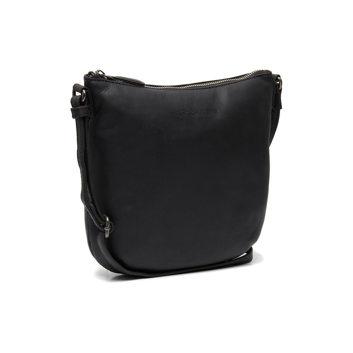 Redding Full-Grain Leather Crossbody Bag Damska in Red 100% Full-Grain Leather - Full Exterior Front Profile View | Buy Online