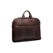 Leather Garment Bag Josh Damska in Classic 100% Full-Grain Leather - Front Profile View &amp; Tailored Silhouette | Buy Online