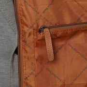 Cognac Leather Garment Bag Josh Damska, detail view 6