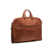 Cognac Leather Garment Bag Josh Damska, front view