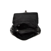 Close-Up Detail of Classic Collar &amp; Heavy-Duty Zipper Hardware on Angera Full-Grain Leather Handbag Damska
