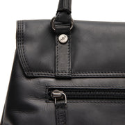 Authentic 100% Full-Grain Leather Grain Texture &amp; Heavy-Duty Seam Stitching Detail