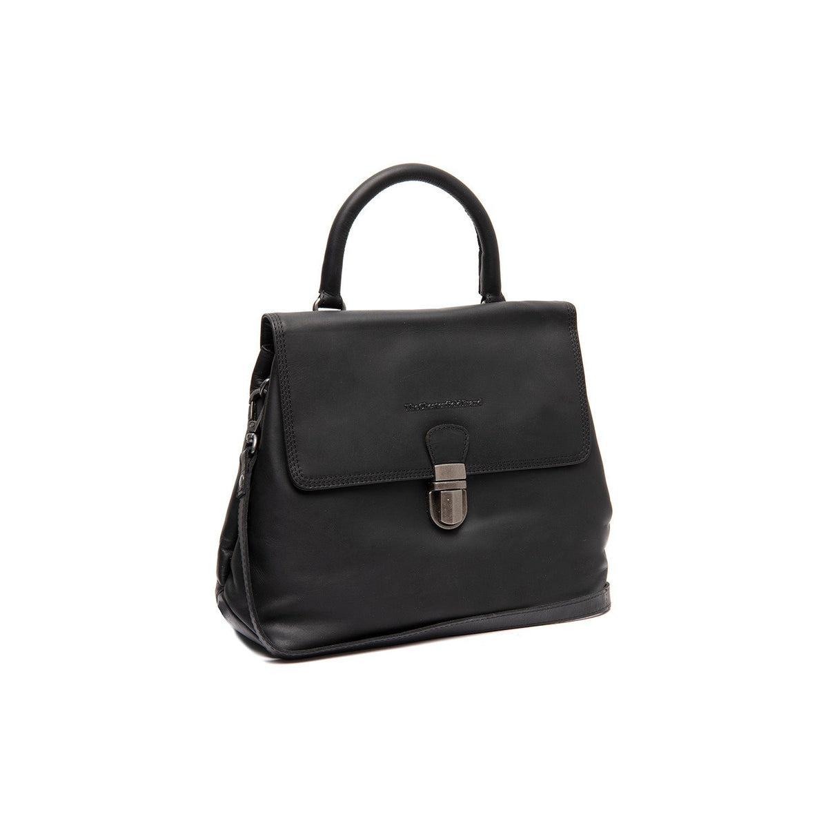 Angera Full-Grain Leather Handbag Damska in Classic 100% Full-Grain Leather - Front Profile View &amp; Tailored Silhouette | Buy Online