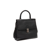Angera Full-Grain Leather Handbag Damska in Classic 100% Full-Grain Leather - Front Profile View &amp; Tailored Silhouette | Buy Online
