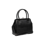 Dorin Full-Grain Leather Handbag Damska in Classic 100% Full-Grain Leather - Front Profile View &amp; Tailored Silhouette | Buy Online