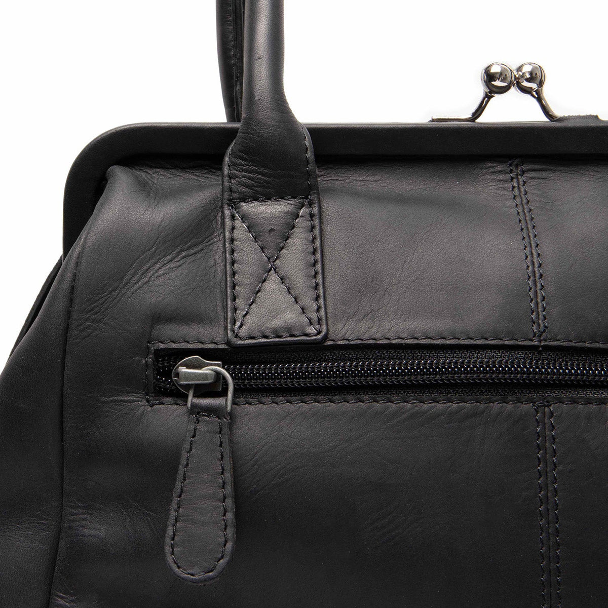 Dorin Full-Grain Leather Handbag Damska - Lateral Side Profile View Showing Sleeve Cut &amp; Athletic Taper Fit