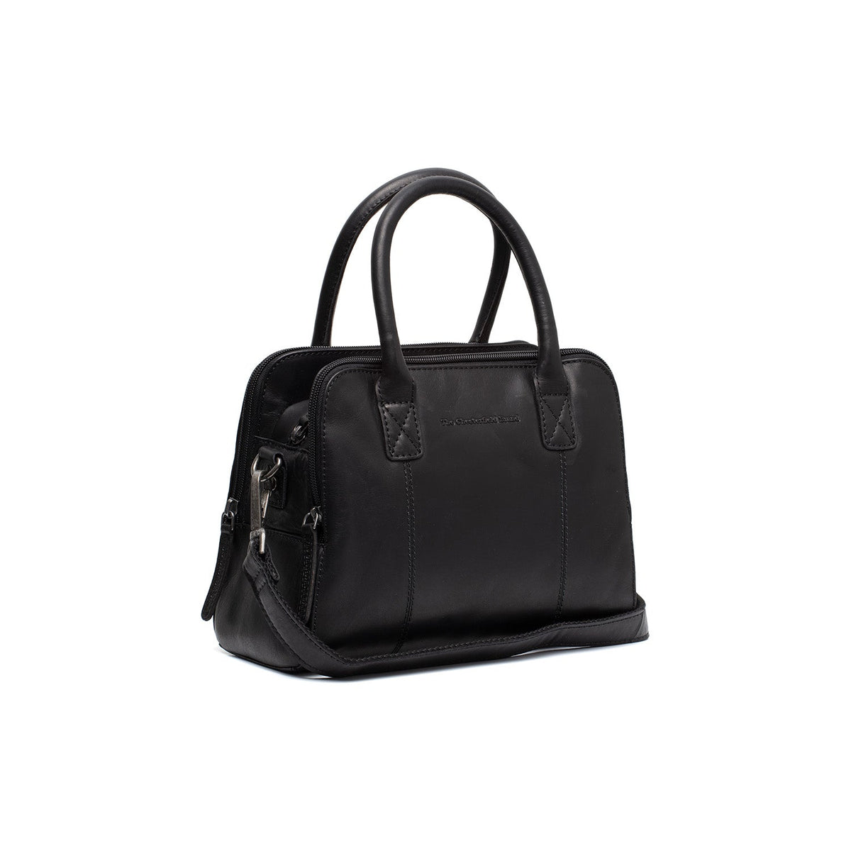 Ezra Full-Grain Leather Handbag Damska in Classic 100% Full-Grain Leather - Front Profile View &amp; Tailored Silhouette | Buy Online