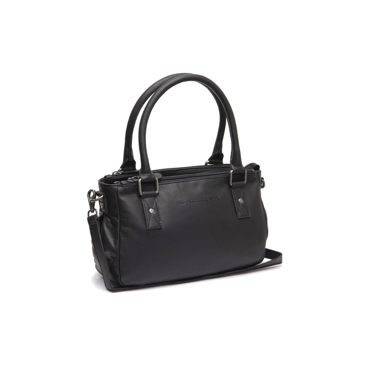 Fenja Full-Grain Leather Handbag Damska in Classic 100% Full-Grain Leather - Front Profile View &amp; Tailored Silhouette | Buy Online