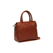 Tailored Rib Cuffs &amp; Hem Craftsmanship Construction Detail on Hermosa Full-Grain Leather Handbag Damska
