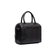 Styled Fit Perspective of Langton Full-Grain Leather Handbag Damska on Model - Natural Daylight Drape