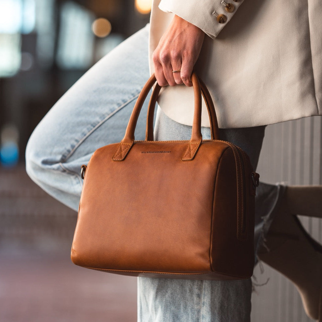 Langton Full-Grain Leather Handbag Damska – alternate product view 2