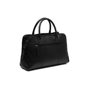 Tailored Rib Cuffs &amp; Hem Craftsmanship Construction Detail on Layton Full-Grain Leather Handbag Damska
