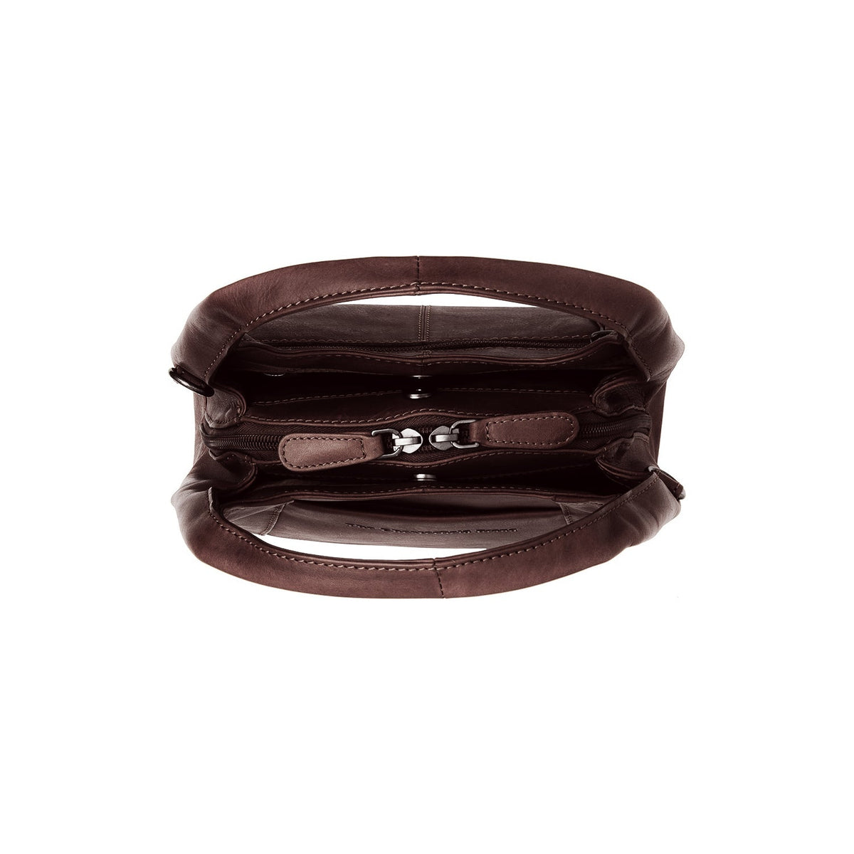 Styled Fit Perspective of Lunera Full-Grain Leather Handbag Damska on Model - Natural Daylight Drape