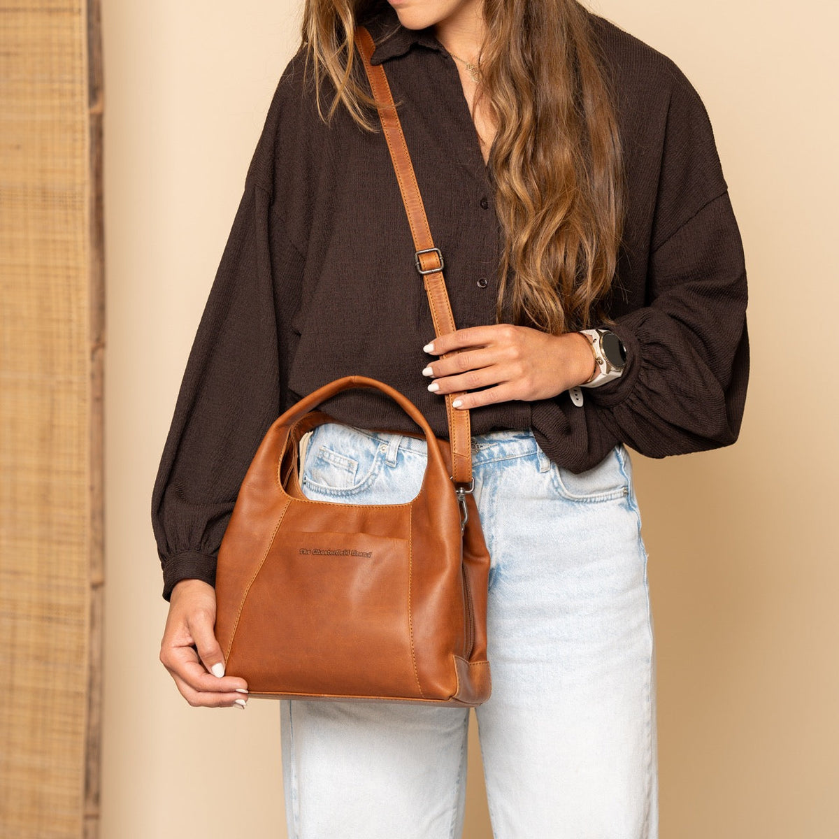 Lunera Full-Grain Leather Handbag Damska – alternate product view 3
