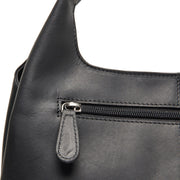 Authentic 100% Full-Grain Leather Grain Texture &amp; Heavy-Duty Seam Stitching Detail