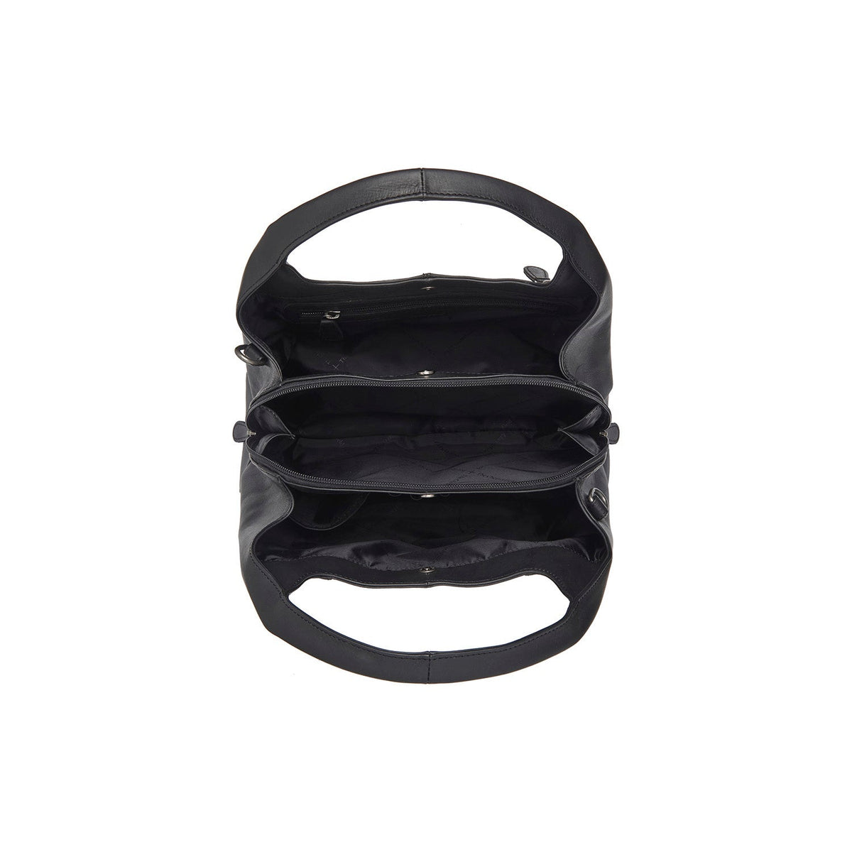 Tailored Rib Cuffs &amp; Hem Craftsmanship Construction Detail on Salina Full-Grain Leather Handbag Damska