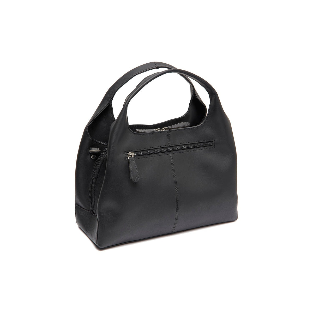 Styled Fit Perspective of Salina Full-Grain Leather Handbag Damska on Model - Natural Daylight Drape