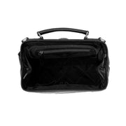 Close-Up Detail of Classic Collar &amp; Heavy-Duty Zipper Hardware on Shaun Full-Grain Leather Handbag Damska