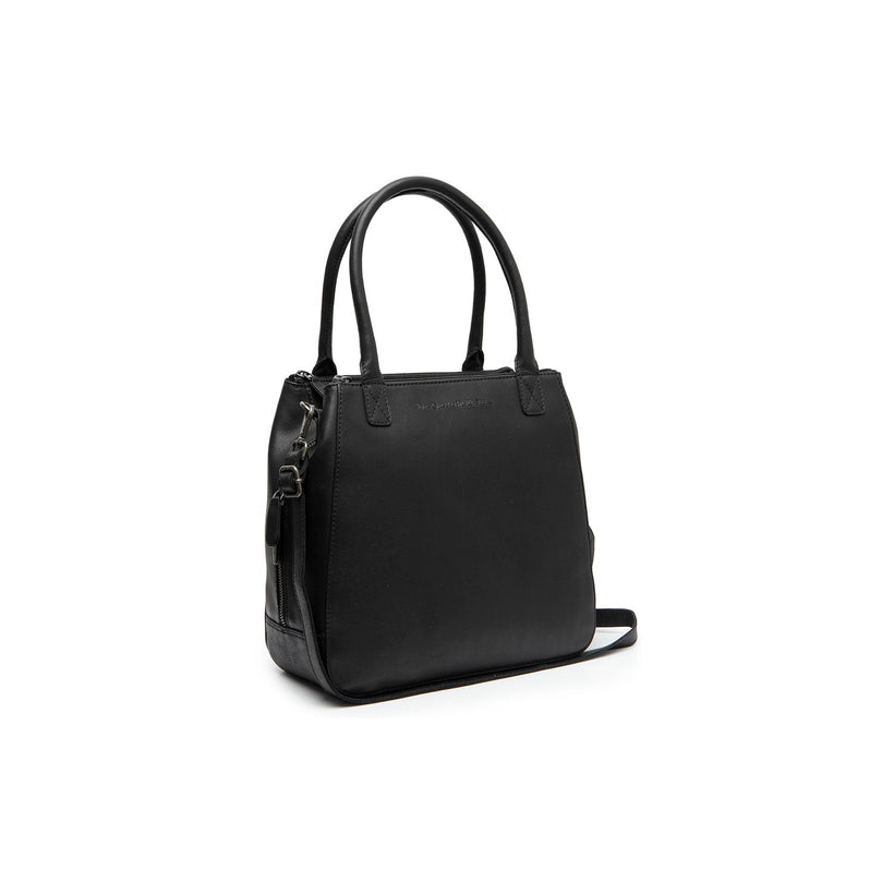 Solvin Full-Grain Leather Handbag in Classic 100% Full-Grain Leather - Front Profile View & Tailored Silhouette | Buy Online