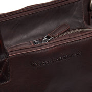 Styled Fit Perspective of Solvin Full-Grain Leather Handbag Damska on Model - Natural Daylight Drape
