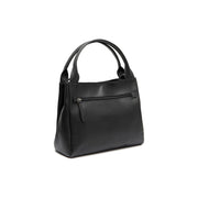 Tailored Rib Cuffs &amp; Hem Craftsmanship Construction Detail on Tenara Full-Grain Leather Handbag Damska