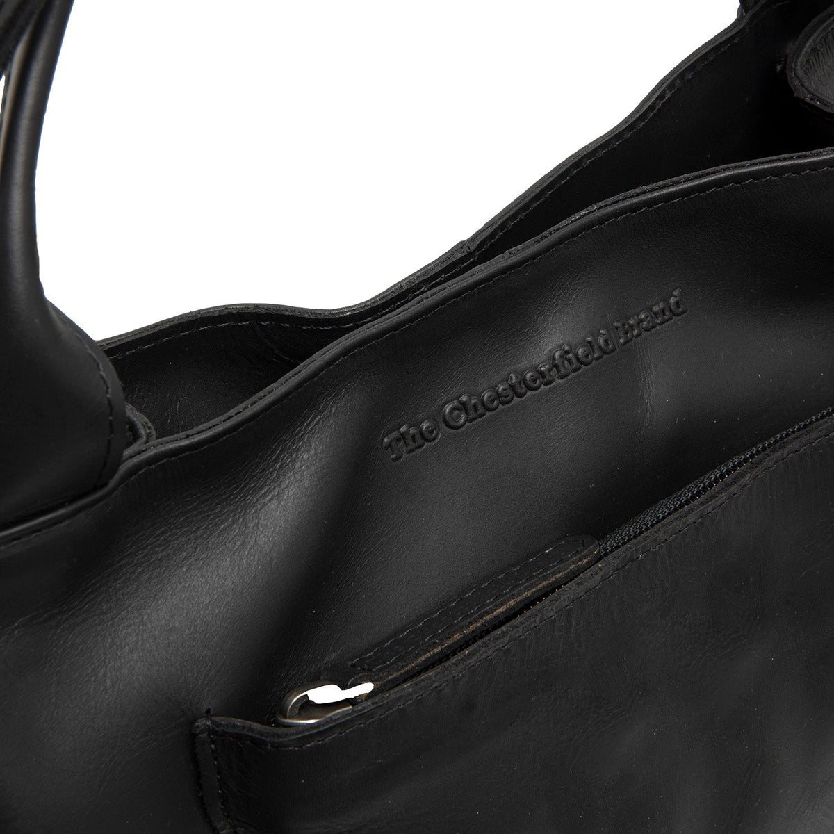 Tenara Full-Grain Leather Handbag Damska - Lateral Side Profile View Showing Sleeve Cut &amp; Athletic Taper Fit